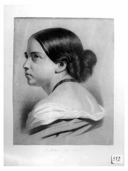 ritratto di donna (disegno, opera isolata) di Pollice Francesco Saverio (sec. XIX)
