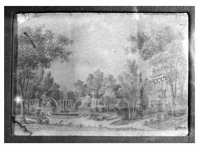 giardino (disegno, opera isolata) di Favia Giuseppe (seconda metà sec. XIX)