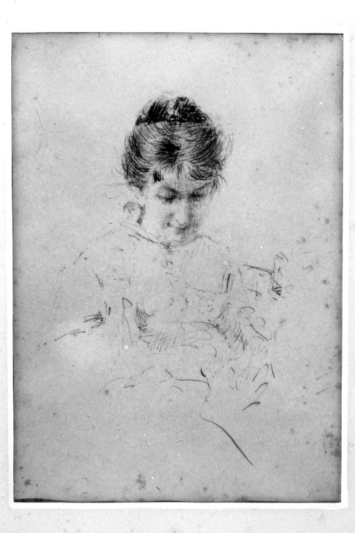 Figura femminile (disegno) di De Chirico Giacomo (attribuito) (secc. XIX/ XX)