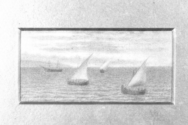 barche da pesca (disegno) di Gabbiani Giuseppe (ultimo quarto sec. XIX)