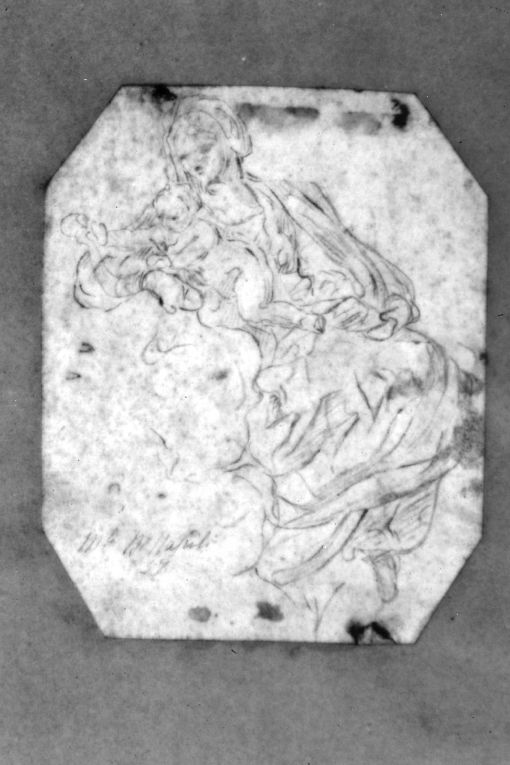 Madonna con Bambino (disegno) di De Napoli Michele (sec. XIX)