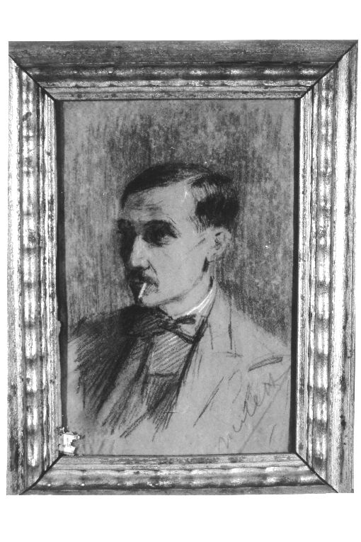 Ritratto del pittore Gangiullo (disegno) di Ciletti Nicola (secc. XII/ XX)