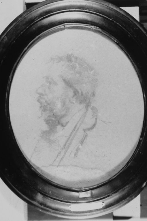 Autoritratto di Gaetano Esposito, ritratto d'uomo (disegno) di Esposito Gaetano (secc. XIX/ XX)