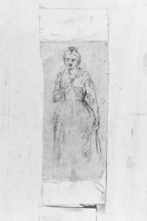 Figura femminile (disegno) di De Stefano Vincenzo (fine sec. XIX)