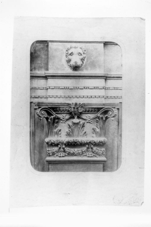 Capitello e fregio (disegno) di De Stefano Vincenzo (sec. XIX)