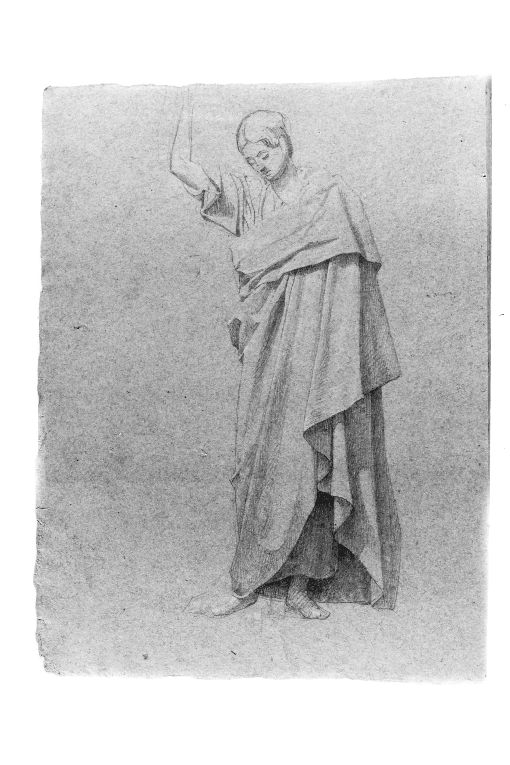 Figura maschile togata (disegno) di De Stefano Vincenzo (sec. XIX)