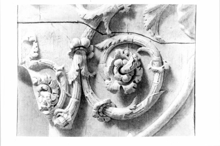 Frammento di fregio architettonico (disegno) di De Stefano Vincenzo (sec. XIX)
