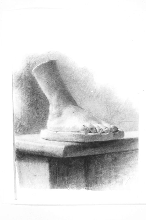 Piede (studio da calco) (disegno) di De Stefano Vincenzo (fine sec. XIX)
