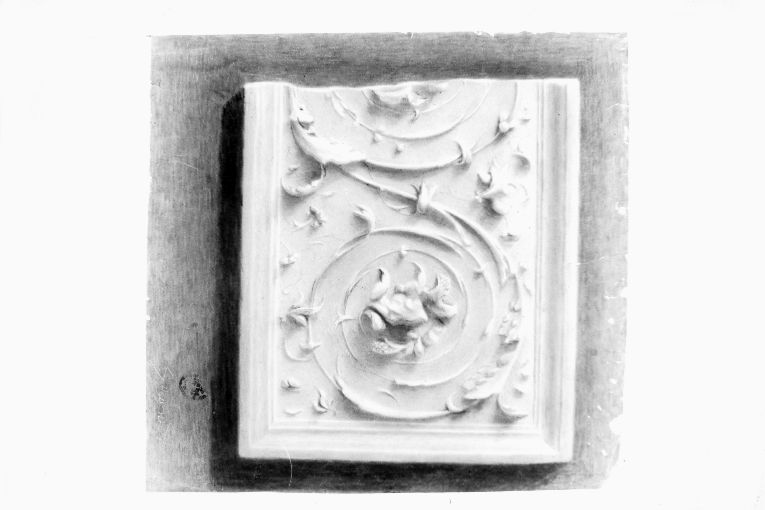 Frammento di fregio architettonico (studio da calco) (disegno) di Girondi Raffaele (fine sec. XIX)