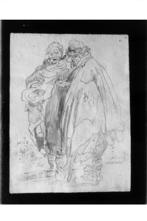 Figure di vecchi mendicanti (disegno) di Callot Jacques (primo quarto sec. XVII)