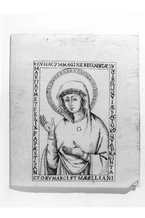 Madonna (disegno) - ambito italiano (sec. XVII)