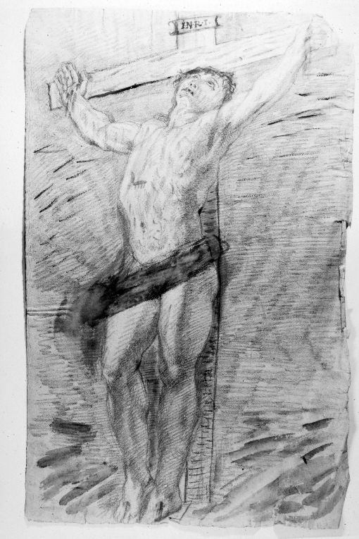 Cristo crocifisso (disegno) - ambito italiano (sec. XVIII)