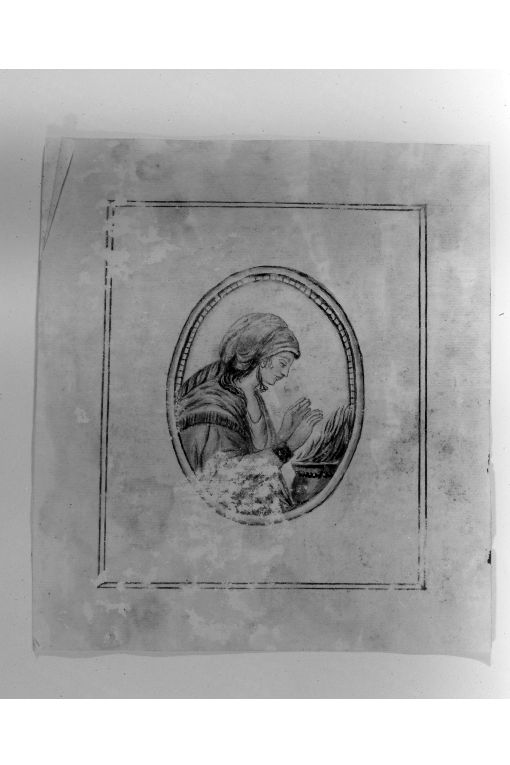 Figura femminile con ara (disegno) - ambito Italia meridionale (prima metà sec. XIX)