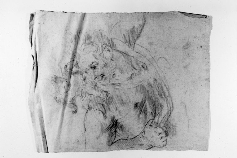 San Cristoforo/ Studio di Natività (disegno) - ambito italiano (secc. XVII/ XVIII)