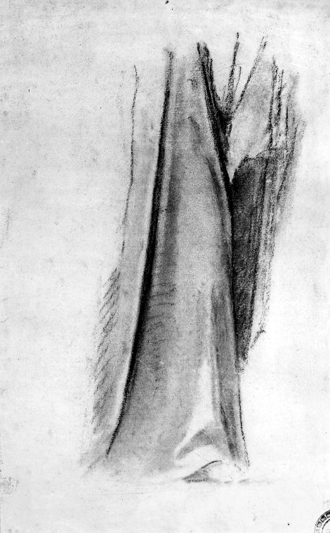 studio di veste (disegno) di De Napoli Michele (attribuito) (sec. XIX)
