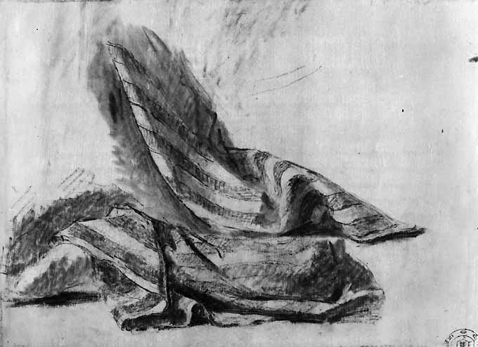 studio di veste (disegno preparatorio) di De Napoli Michele (attribuito) (sec. XIX)