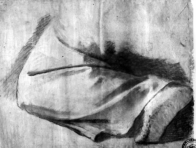 studio di veste (disegno) di De Napoli Michele (attribuito) (sec. XIX)