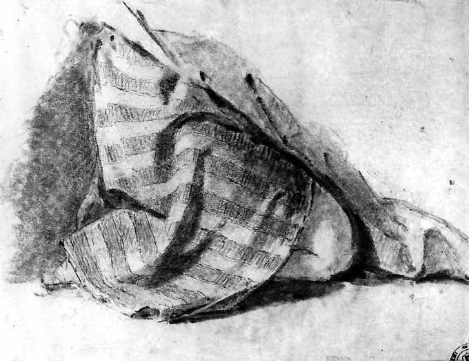 studio di veste (disegno preparatorio) di De Napoli Michele (attribuito) (sec. XIX)