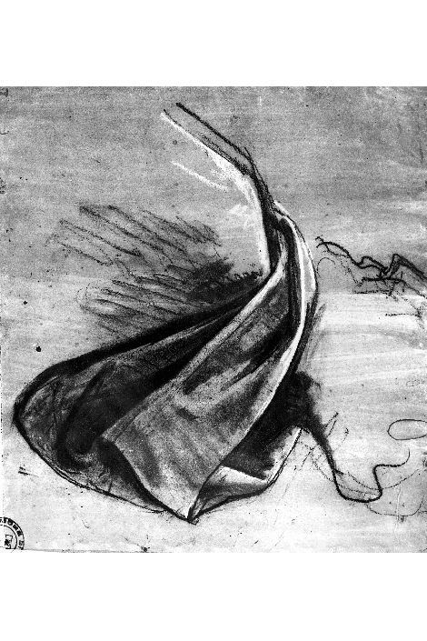 studio di panneggio (disegno) di De Napoli Michele (attribuito) (sec. XIX)