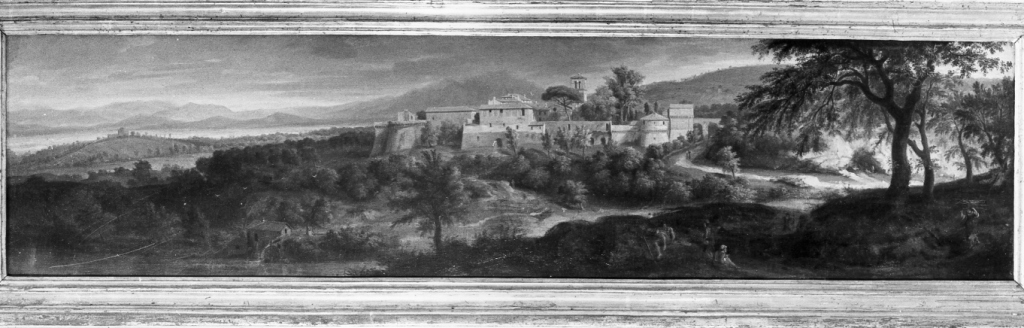 paesaggio con castello (dipinto) di Van Wittel Gaspar detto Gaspare Vanvitelli (inizio sec. XVIII)
