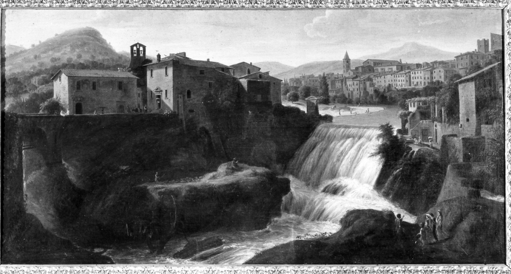 la cascata dell'Aniene a Tivoli (dipinto) di Van Wittel Gaspar detto Gaspare Vanvitelli (sec. XVIII)
