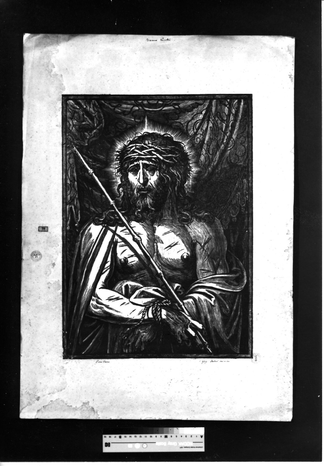 Ecce Homo (stampa smarginata) di Scolari Giuseppe, Vecellio Tiziano (seconda metà sec. XVI)