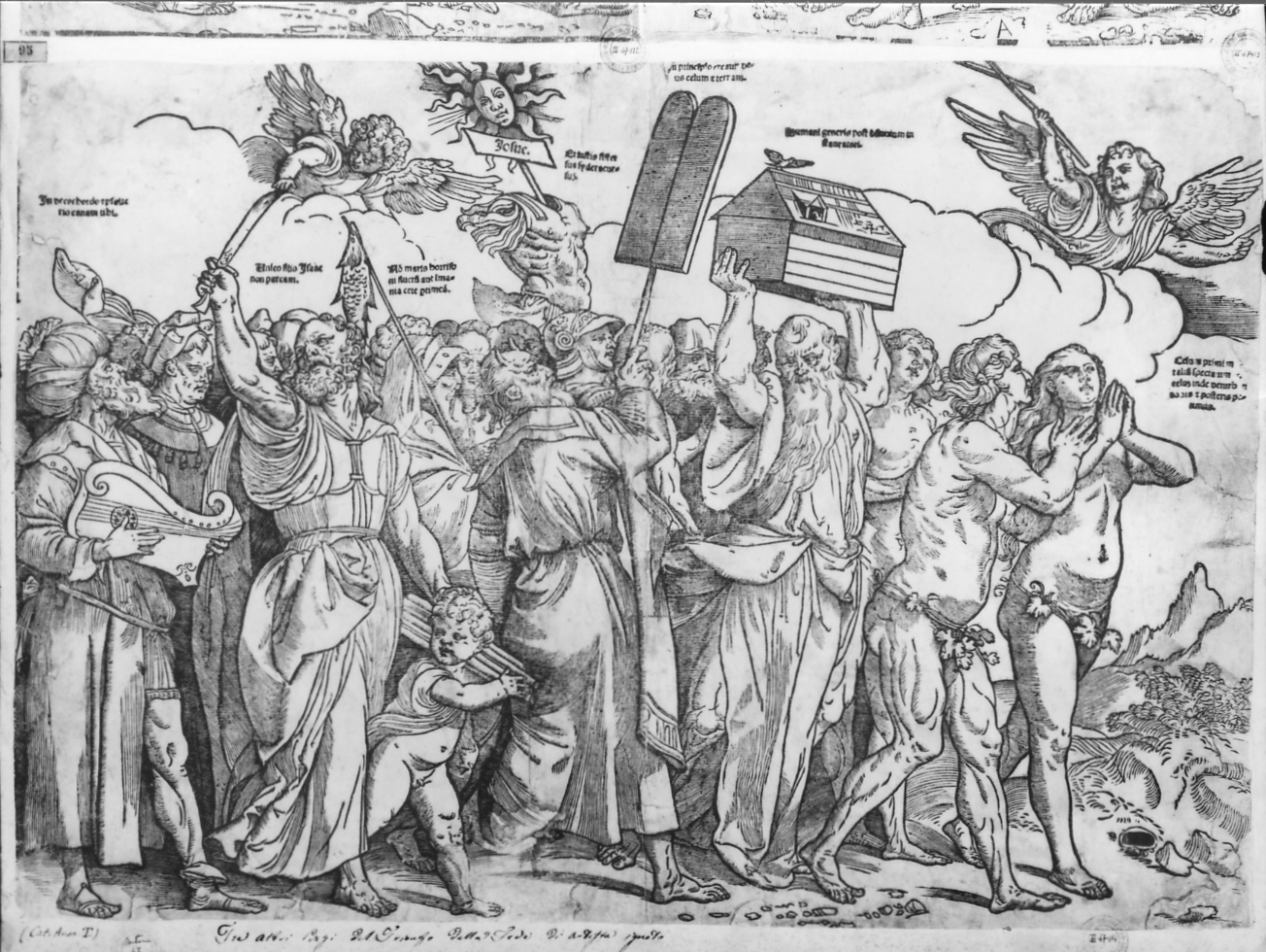 Trionfo della Fede (o Trionfo di Cristo), trionfo della Fede (stampa smarginata) di Vecellio Tiziano - ambito veneziano (prima metà sec. XVI)