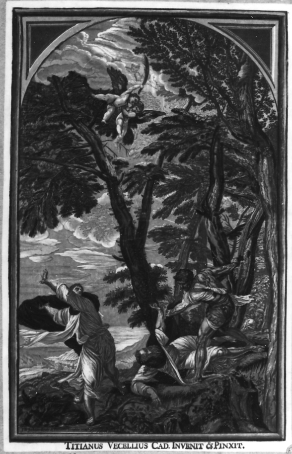 Il martirio di S. Pietro, martirio di San Pietro martire (stampa smarginata, serie) di Jackson John Baptist, Vecellio Tiziano (sec. XVIII)