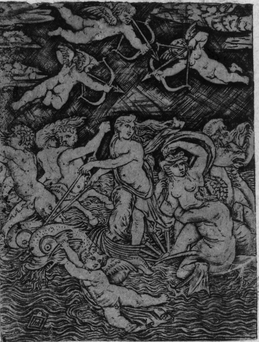 Trionfo di Galatea (stampa smarginata) di Sanzio Raffaello (sec. XVI)