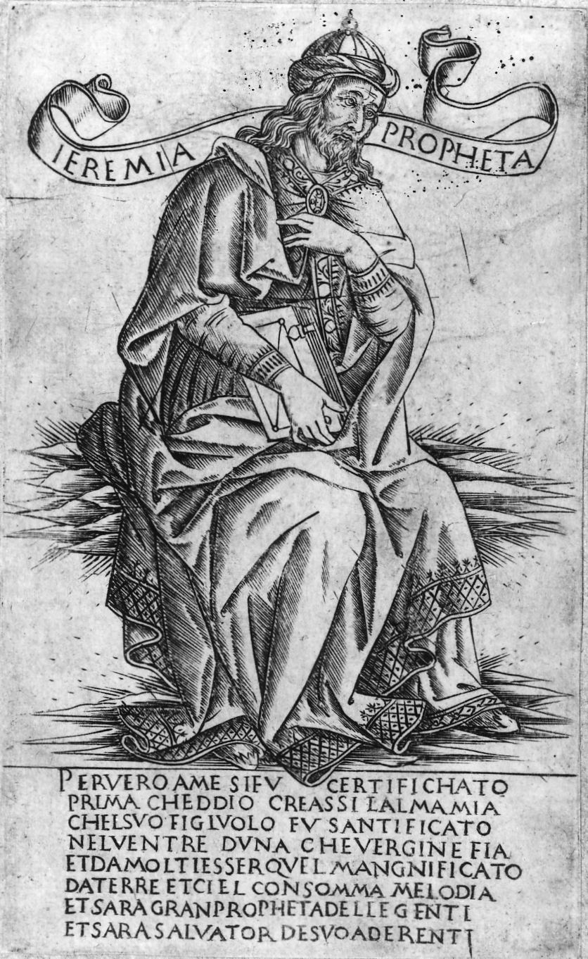Geremia (stampa smarginata, serie) di Baldini Baccio, Rosselli Francesco di Lorenzo (sec. XV)