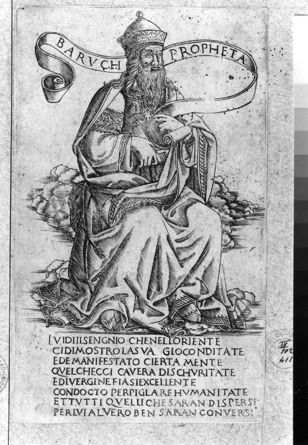 Baruc (stampa smarginata, serie) di Baldini Baccio, Rosselli Francesco di Lorenzo (sec. XV)
