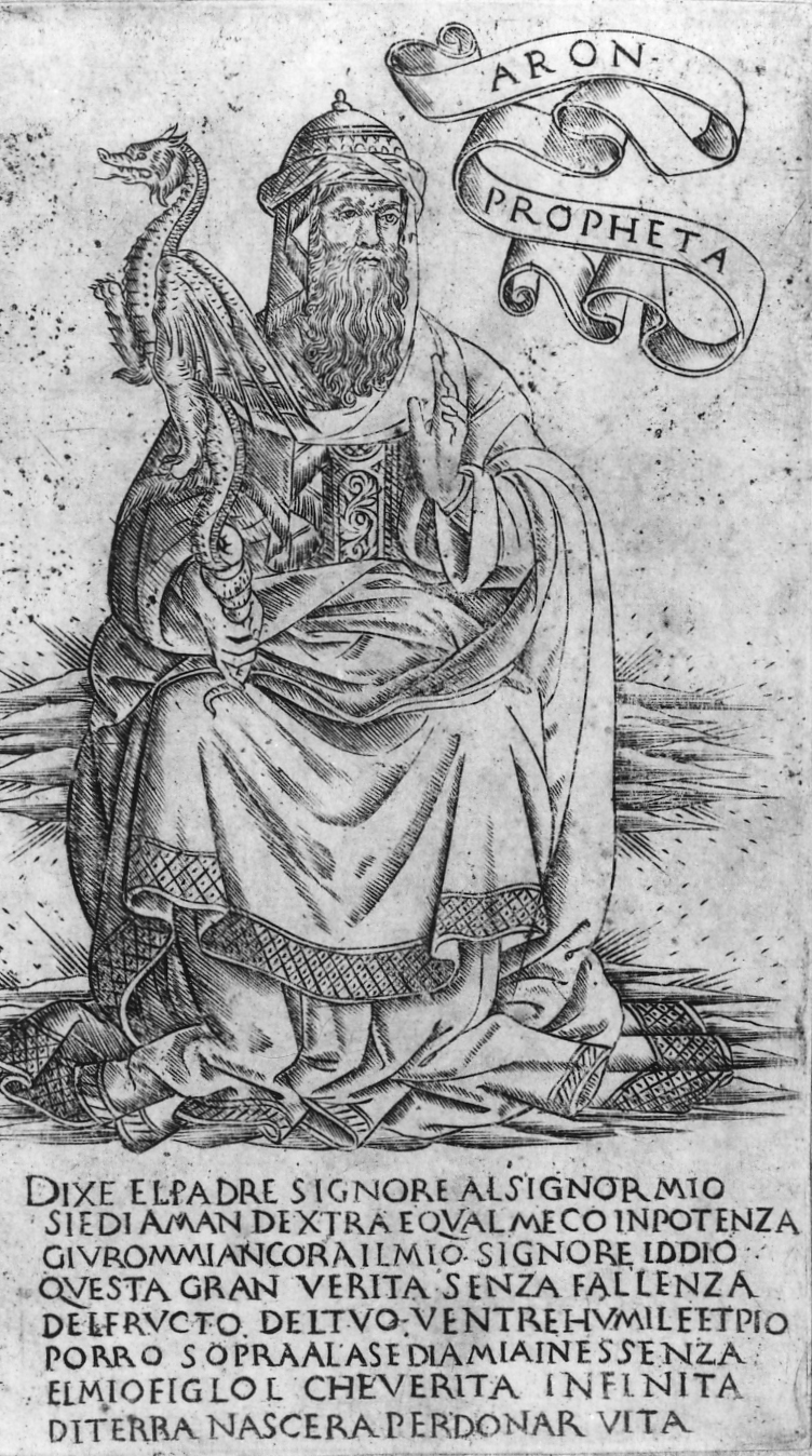Aronne (stampa smarginata, serie) di Baldini Baccio, Rosselli Francesco di Lorenzo (sec. XV)