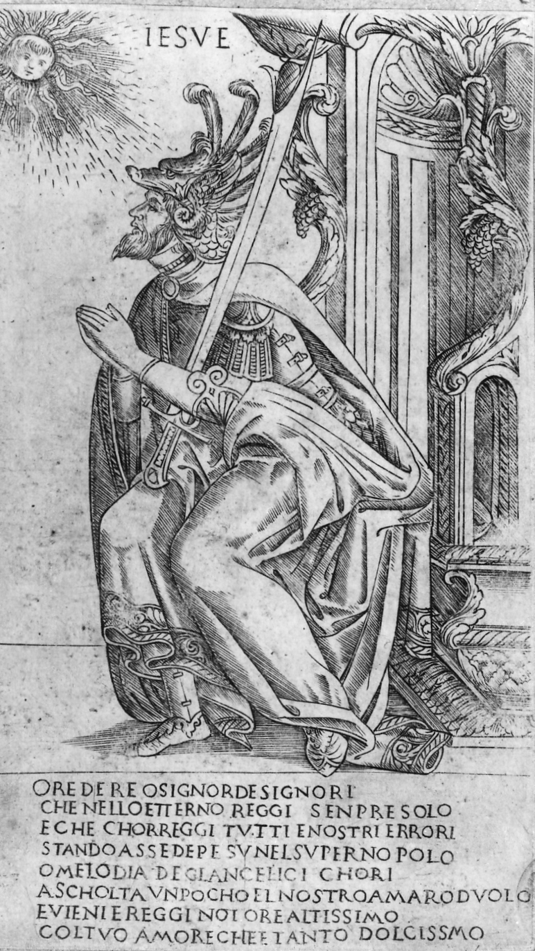 Giosuè (stampa smarginata, serie) di Baldini Baccio, Rosselli Francesco di Lorenzo (sec. XV)