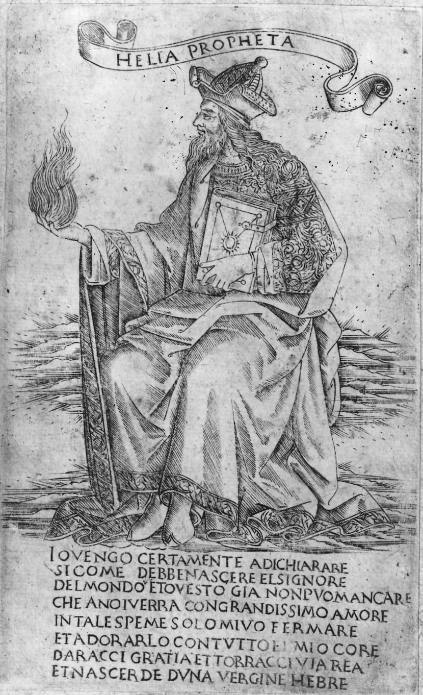 Elia (stampa smarginata, serie) di Baldini Baccio, Rosselli Francesco di Lorenzo (sec. XV)