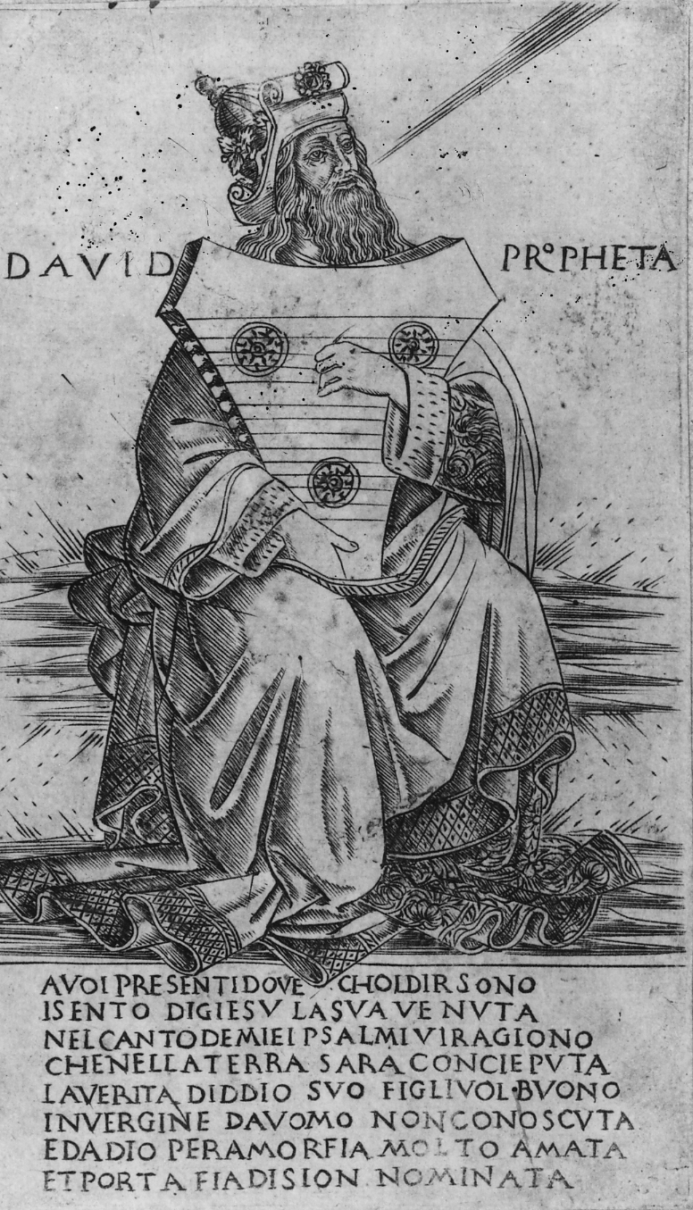 David (stampa smarginata, serie) di Baldini Baccio, Rosselli Francesco di Lorenzo (sec. XV)