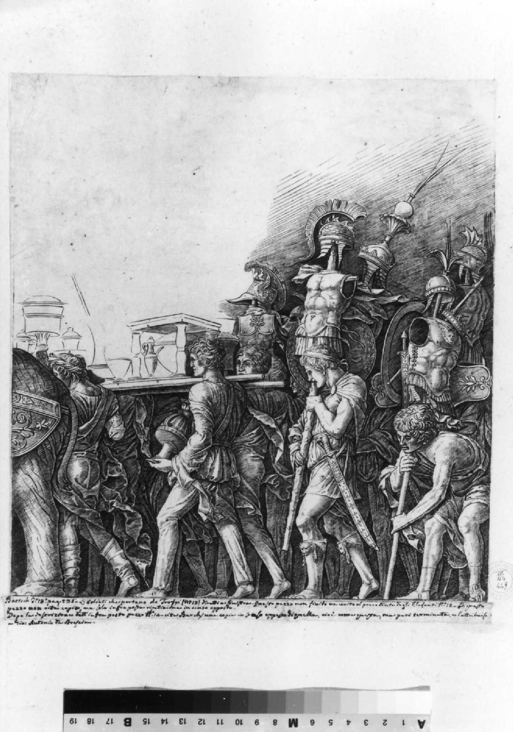 trionfo di Cesare (stampa smarginata) di Mantegna Andrea (cerchia) (sec. XV)