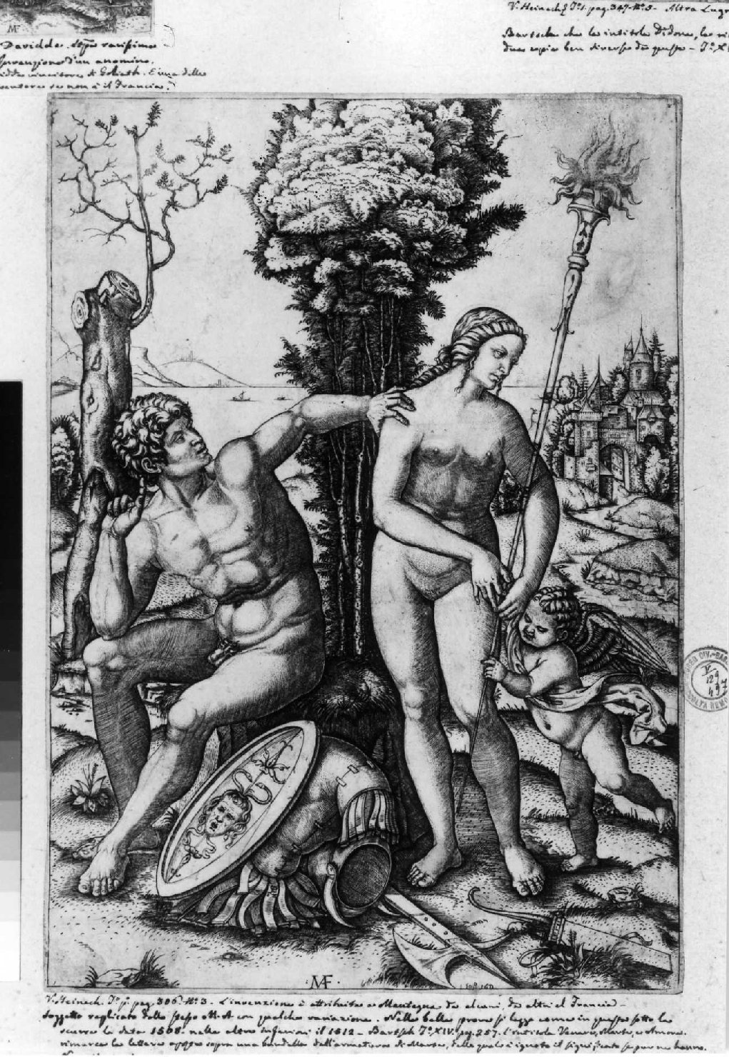 Marte e Venere con Cupido (stampa smarginata) di Raimondi Marcantonio (sec. XVI)