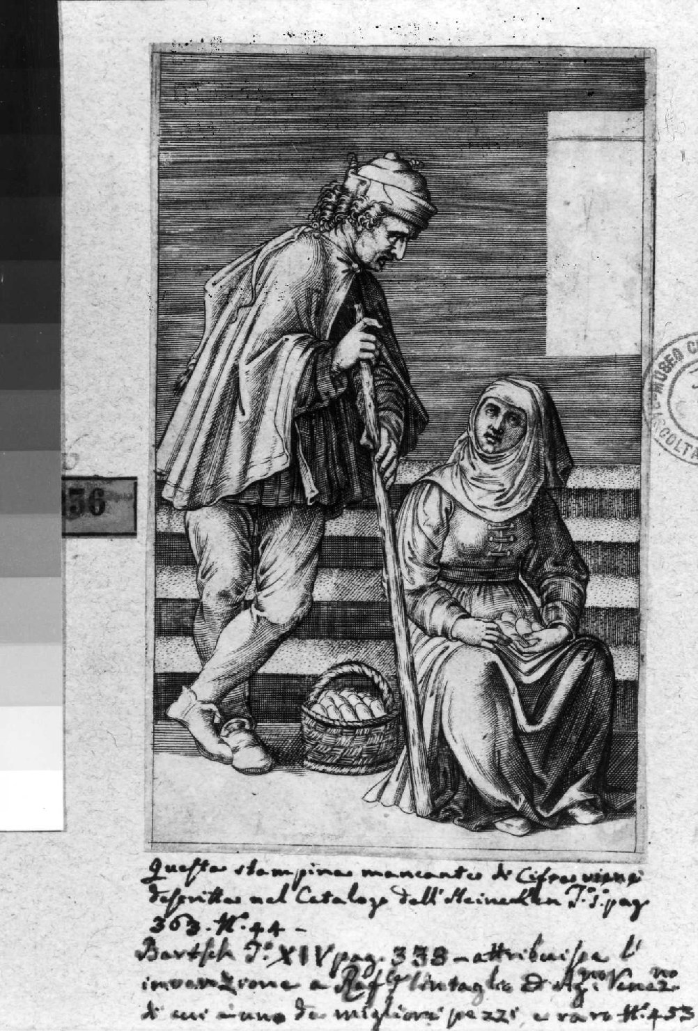 scena con figure (stampa smarginata) di Musi Agostino de detto Agostino Veneziano, Sanzio Raffaello (attribuito) (sec. XVI)