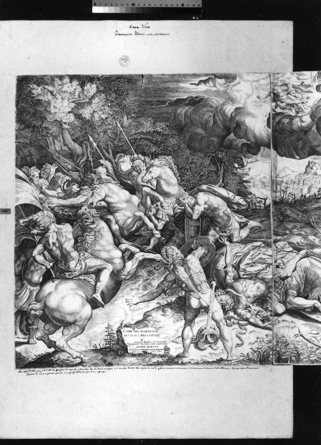 conversione di San Paolo (stampa smarginata) di Vico Enea, Salviati Francesco (sec. XVI)