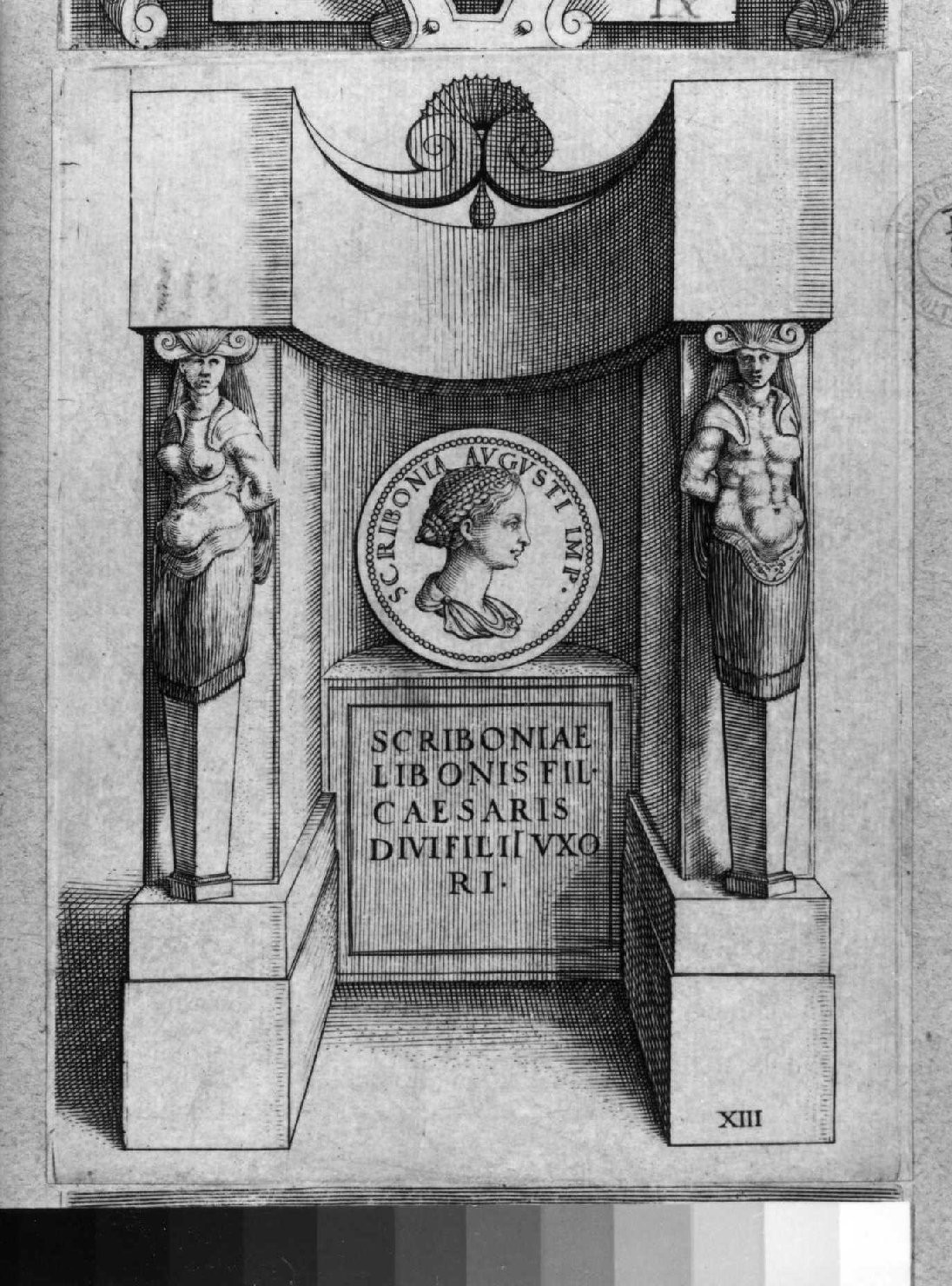 medaglia con ritratto di Scribonia (stampa smarginata) di Vico Enea (sec. XVI)