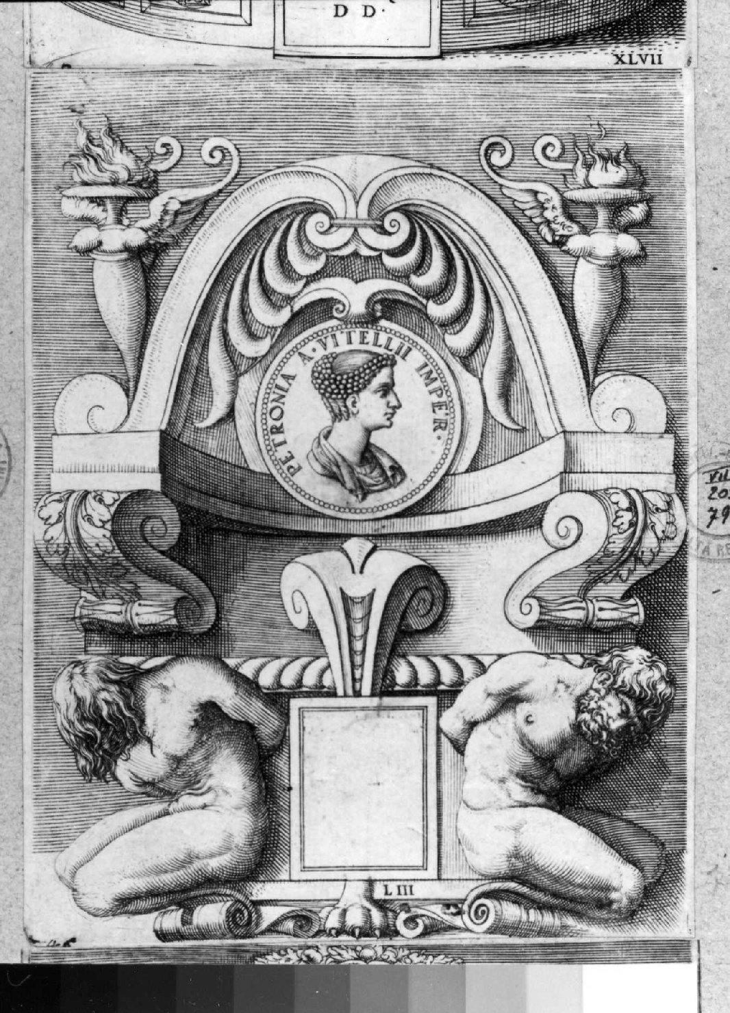medaglia con ritratto di Petronia (stampa smarginata) di Vico Enea (sec. XVI)