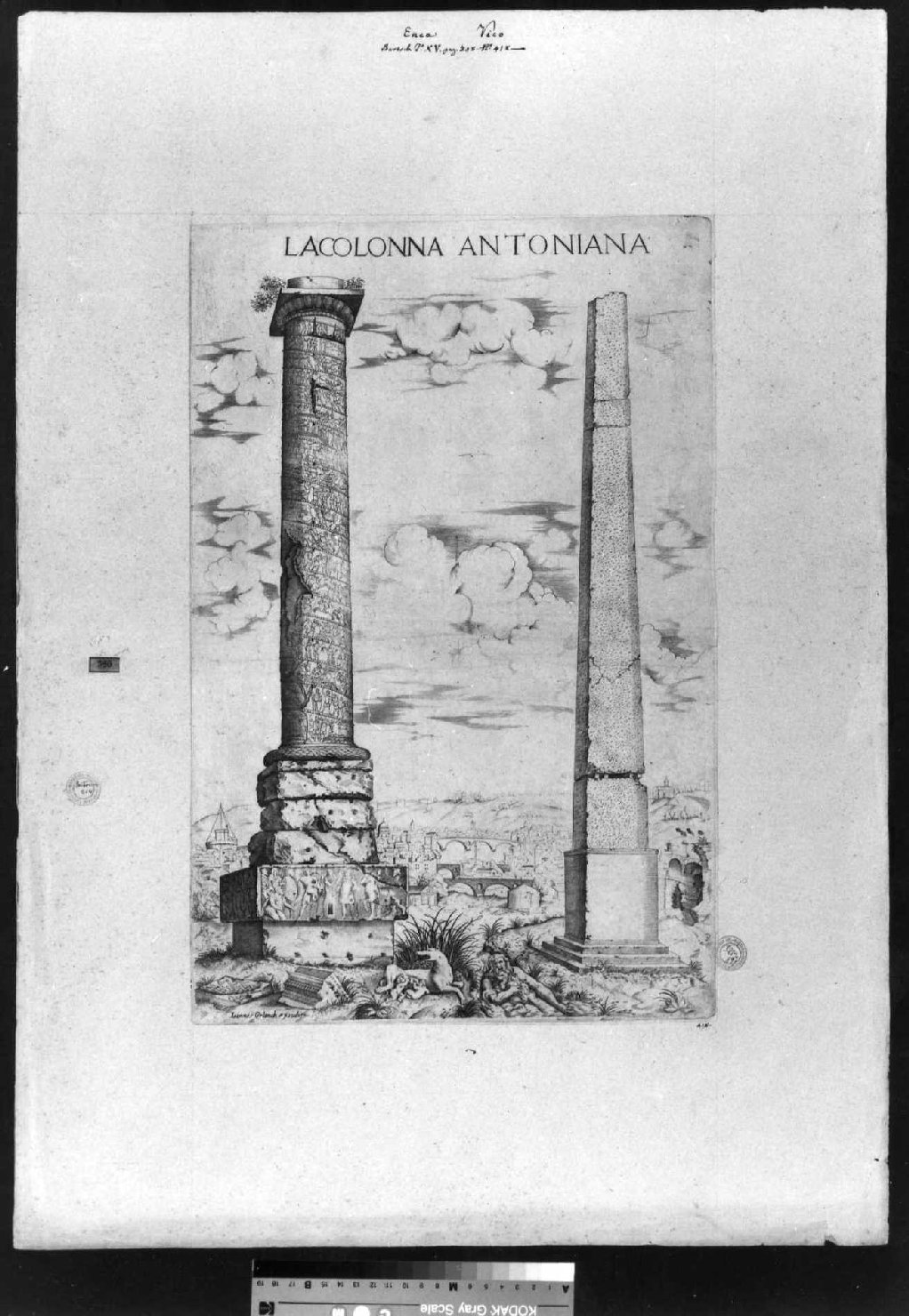 colonna Antoniana (stampa) di Vico Enea (sec. XVI)