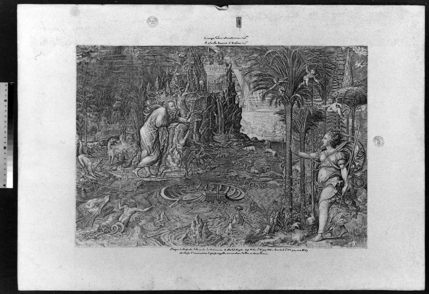 allegoria della vita (stampa smarginata) di Ghisi Giorgio, Penni Luca (attribuito) (sec. XVI)