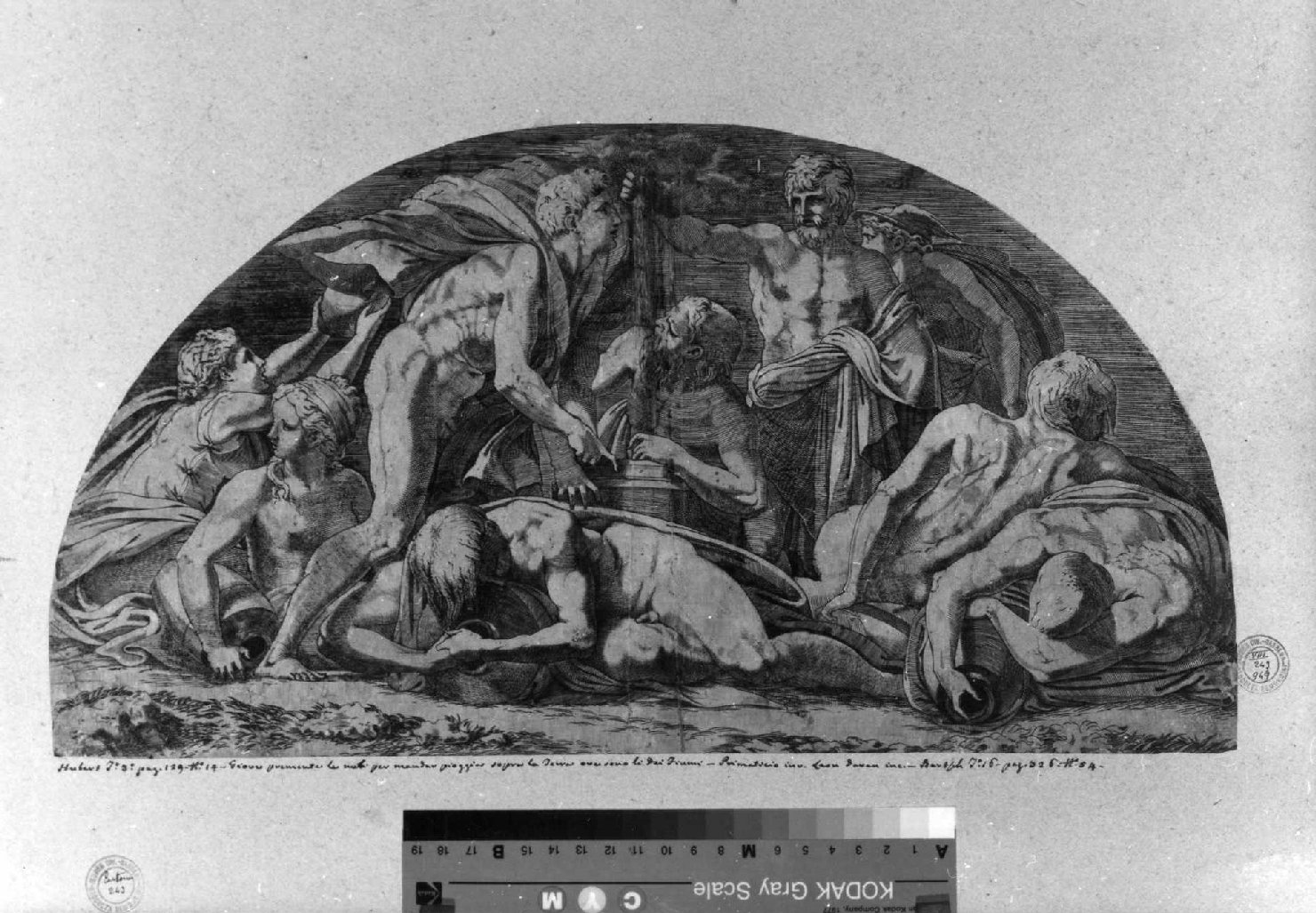 scena mitologica (stampa smarginata) di Thiry Leonard, Primaticcio Francesco (sec. XVI)