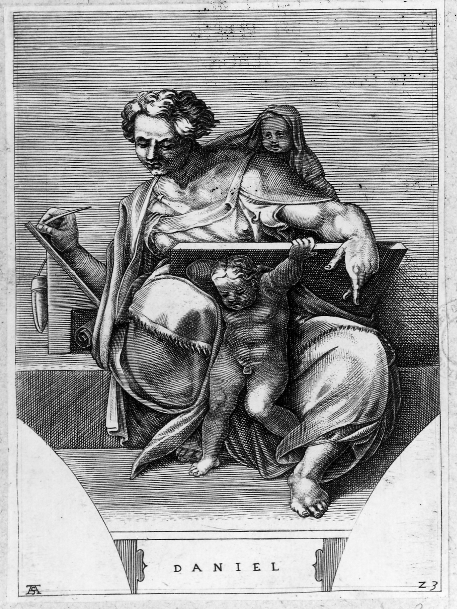 Daniele (stampa smarginata) di Scultori Adamo, Buonarroti Michelangelo (sec. XVI)