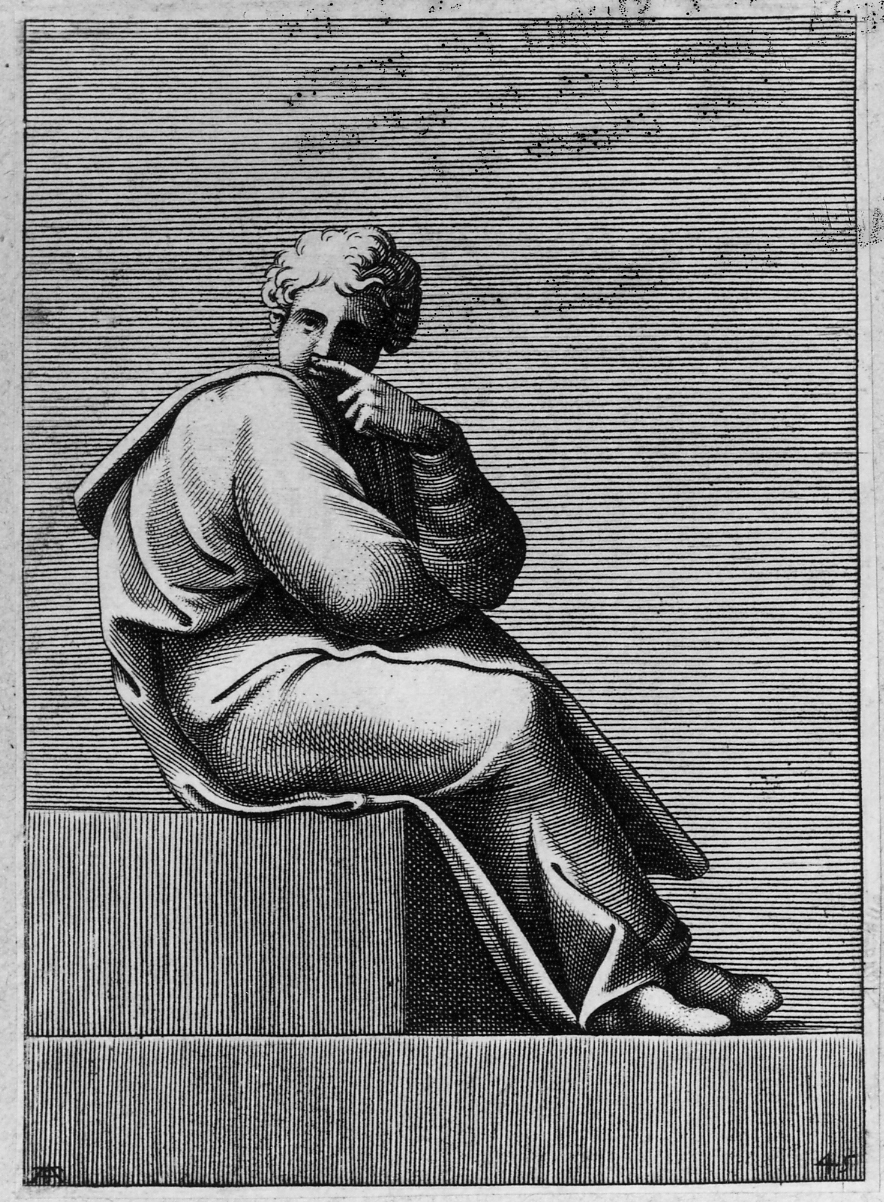 Azor (stampa smarginata) di Scultori Adamo, Buonarroti Michelangelo (sec. XVI)