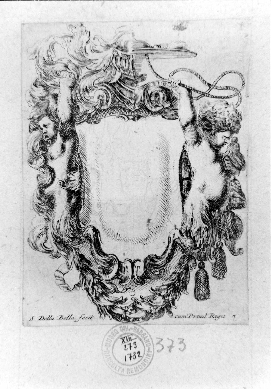 stemma (stampa smarginata, serie) di Della Bella Stefano (sec. XVII)