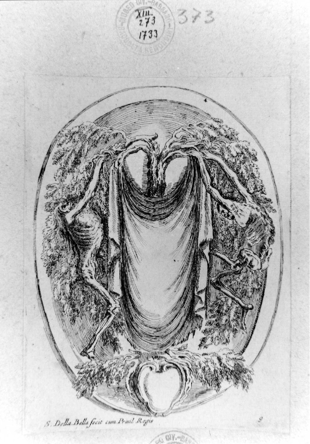 stemma (stampa smarginata, serie) di Della Bella Stefano (sec. XVII)