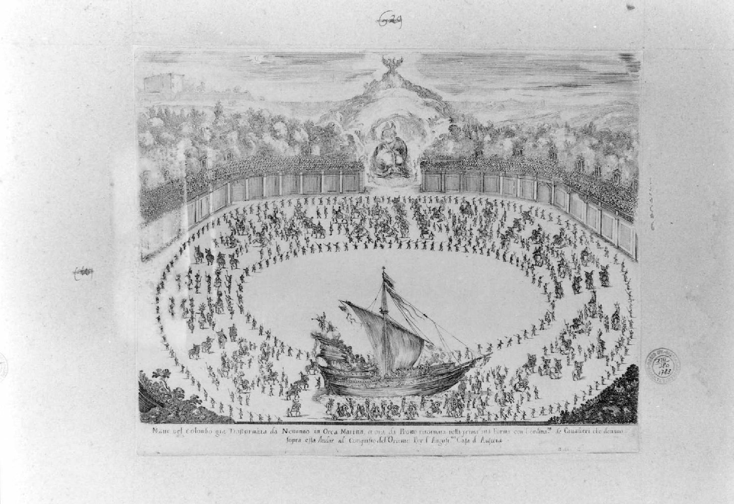 scena di spettacolo (stampa, serie) di Della Bella Stefano (sec. XVII)