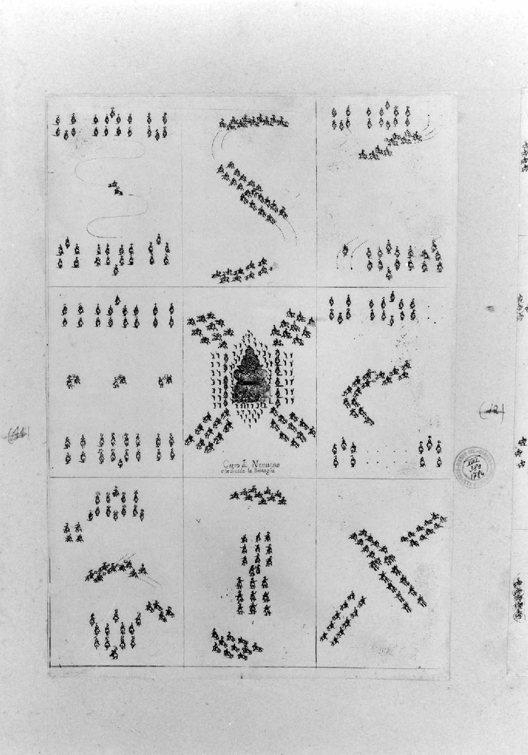 scena di battaglia (stampa smarginata, serie) di Della Bella Stefano (sec. XVII)
